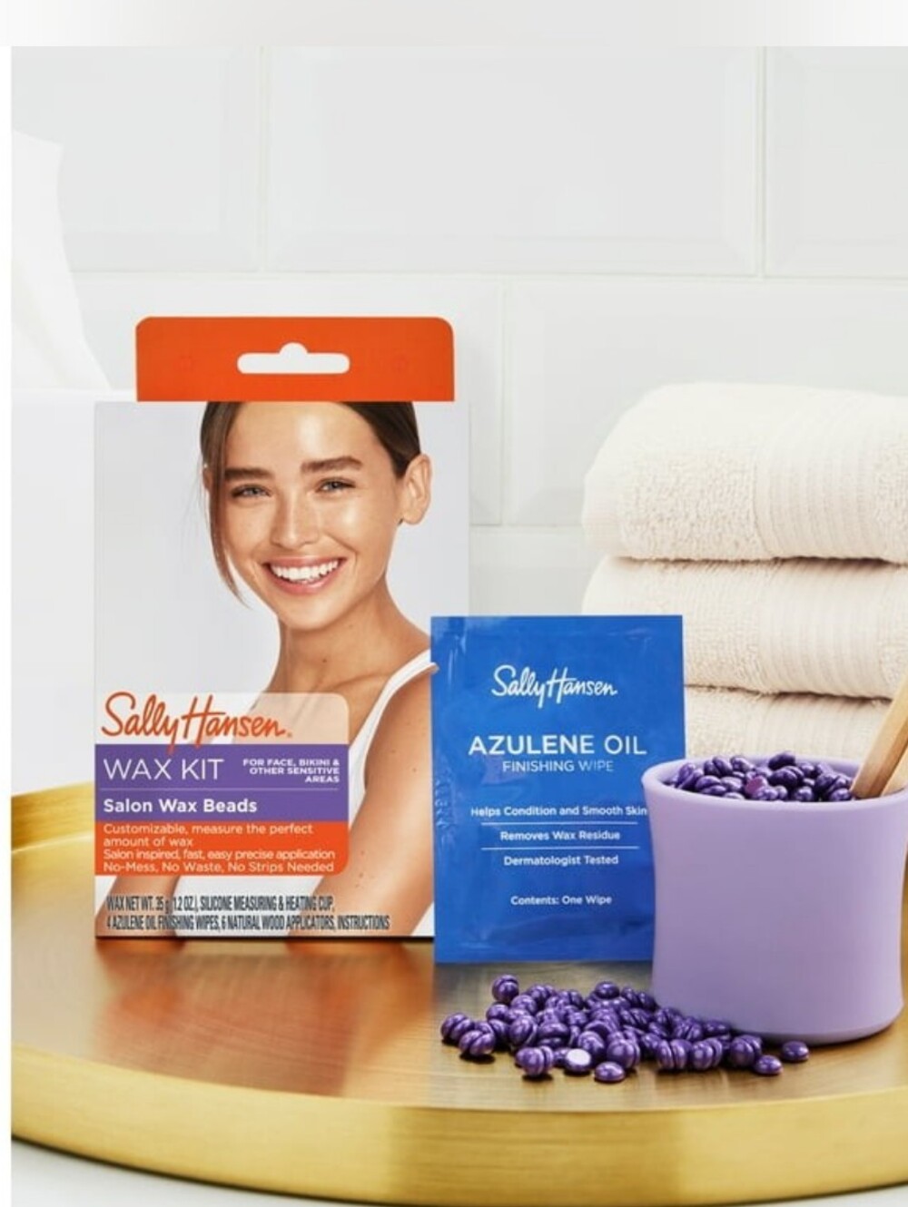 NWT 》2×《 SALLY HANSEN SALON WAX BEADS KITS WITH MELTING CUPS INCLUDED!